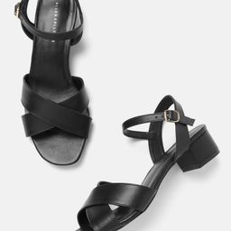 Allen Solly Black Solid Strappy Block Heels-image-76