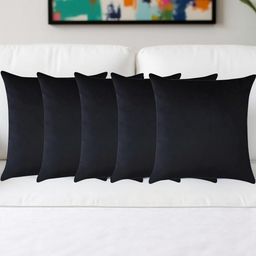 IVAZA Unisex Black Cushion Covers-picture-43