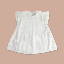 Pantaloons Junior White Cotton Self Pattern Top-image-2