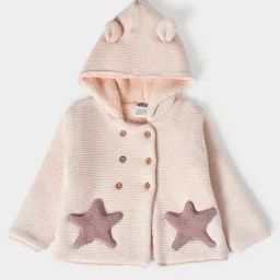 MiArcus Kids Pink Self Design Full Sleeves Jacket-46