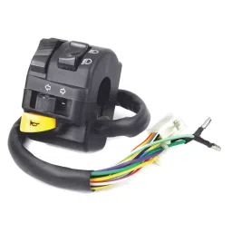 Uno Minda Handle Bar Switch - Left Side (With Wire, 2 Couplers, 2 Bullet) - Kick Start for TVS Centra (SW-0657N)-72