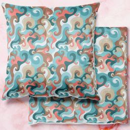 ArtzFolio Multicoloured Set of 2 Velvet Square Cushion Covers-40