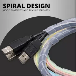 Robustt 25 m Flexible and Bendable Transparent Polyethylene Spiral Wrap Band (Pack of 2) image 4