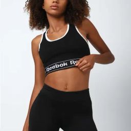 Reebok Black Cotton Graphic Print Sports Bra-image-48