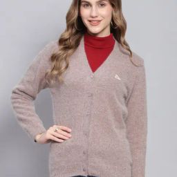 Monte Carlo Light Brown Regular Fit Sweaters-image-20