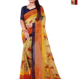 Moda Rapido Pack Of 2 Floral Pure Georgette Saree With Unstitched Blouse Piece-picture-51