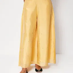 Ancestry Yellow Regular Fit High Rise Trousers-image-71