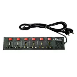 TECHDELIVERS 6 Socket Power Strip Extension Board with 6 Individual Switches 3Pin 2.5m Wire Length-15