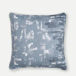 SWAYAM Grey & White Set of 2 Abstract Square Cushion Covers image 2