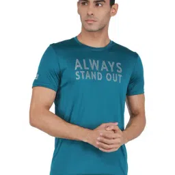 Rock.it Teal Regular Fit Printed Sports T-Shirt-image-45