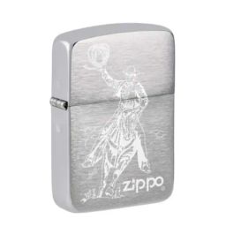 Zippo Silver Horse Rider 1941 Replica Brushed Design Brass Windproof Pocket Lighter-image-40