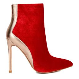 Rag & Co Women's Red Stiletto Booties-image-52