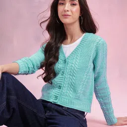 DressBerry Cable Knit Cardigan-image-1