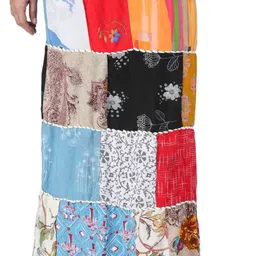 Exotic IndiaPrinted Pure Cotton A-Line Maxi Skirt-picture-54