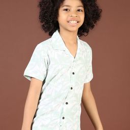 V-Mart Boys Floral Opaque Striped Casual Shirt-11