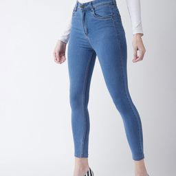 Miss Chase Women Blue Super Skinny Fit High-Rise Clean Look Jeans-image-64