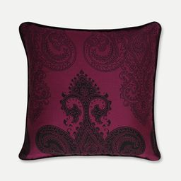 SWAYAM Red & Black Set of 2 Ethnic Motifs Square Cushion Covers image 2