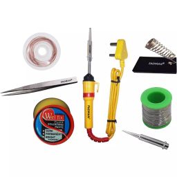 Fadman Beginner Basic Soldering Iron Kit Pack-7 25 W Simple (Flat Tip)-3