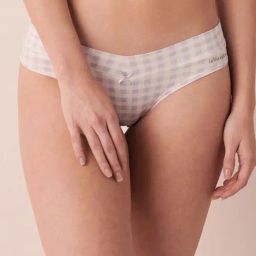 La Vie En Rose Lilac Cotton Chequered Panty-image-4