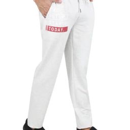 Monte Carlo Ecru Regular Fit Printed Trackpants image 3