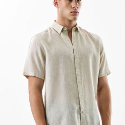 Snitch Men Beige Solid Slim Fit Casual Shirt-image-71