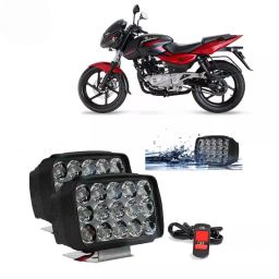 Cartronics 15  LED Fog Light With On/Off Switch  for Bajaj Pulsar 180 DTS-i White (Set of 2 Pcs)-15