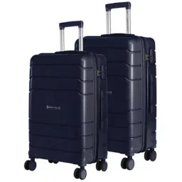 Nasher Miles Lisbon Polypropylene Dark Blue Hardsided Luggage Set Bag(65&75cm)-image-16