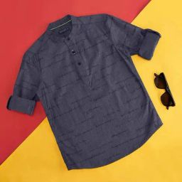 Pantaloons Junior Grey Cotton Printed Full Sleeves Shirt-image-31
