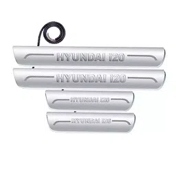 Auto Pearl Car Door Foot Step Led Sill/Scuff Plates Mirror Finish Silver Compatible For Hyundai I20 T2 (2012-2014), LEDSillPLATE_Sil_i20T22012_14 (Set of 4)-image-104