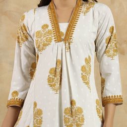KALINI Women Floral Printed Empire Kurta with Palazzos & With Dupatta-image-68