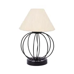 Tucasa NTU-260 B-22 Table Lamp with Metal Base (Beige)-5