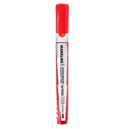 Linc Markline W100 Fine Tip Red Ink Whiteboard Marker (Pack of 10 Pcs)-picture-27