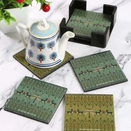 India Circus by Krsnaa Mehta Multicolor Mdf Mirroring Deer Garden Table Coaster - Set of 6-image-38