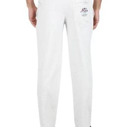 Monte Carlo Ecru Regular Fit Printed Trackpants image 2