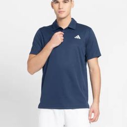 adidas HEAT.RDY Navy Regular Fit Sports Polo T-Shirt-image-83