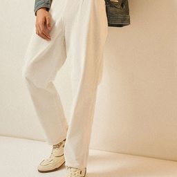 THE BEAR HOUSE Men Baggy Fit Corduroy Pants with Drawstring Waist-image-73