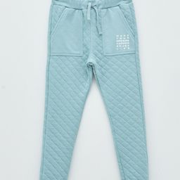 LC Waikiki Cotton Polyester Placement Make Your Dreams Happen Printed Quilted Pant - Blue-image-62