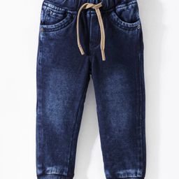 Olio Kids Denim Full Length Solid Jeans - Deep Blue-image-95