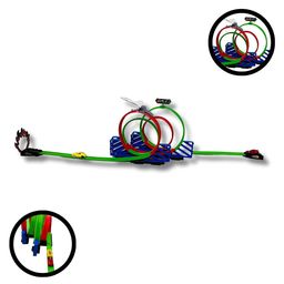 SVE Double Loop Track Racer Car Toy Set for kids with Pull Back car Function will Make 360° Spin, Inertia Car Racing Track Toy Set - Multicolor-20