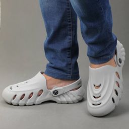 Priaansha Kids Wave Design Detailed Clogs - Light Grey-image-51