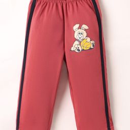 Tango Single Jersey Knit Lounge Pant With Bunny Print - Red-image-73