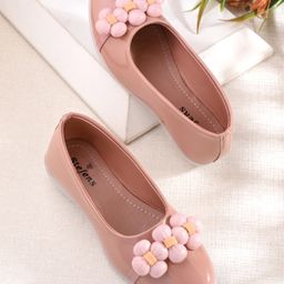 Stefens Floral Applique Detailed Ballerinas - Beige-image-18