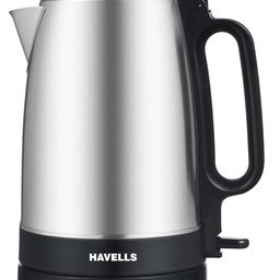 Havells Vesta Kettle 1.7 L | 2000 Watt | 360 Cordless Control & Wide Mouth for Easy Use | Triple Safety with Dry Boil Sensors, Overheat Protection & Auto Shut-Off| Premium SS Body | Grey-image-3