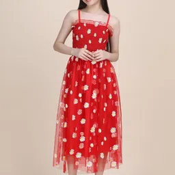 PaheliRani Girls Crepe Fit & Flare Midi Dress-picture-2