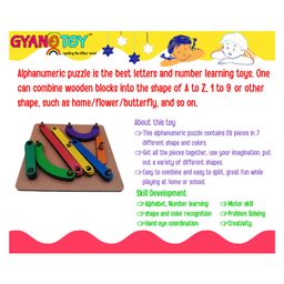 Gyanotoy Alphanumeric Puzzle Multicolour - 29 Pieces image 2
