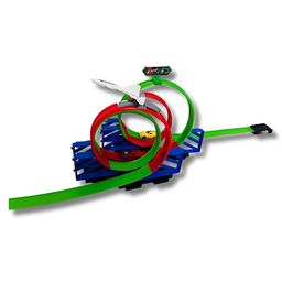 SVE Double Loop Track Racer Car Toy Set for kids with Pull Back car Function will Make 360° Spin, Inertia Car Racing Track Toy Set - Multicolor image 2