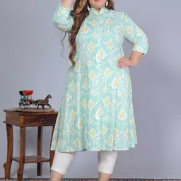 FLAVIA CREATION Women Printed Pure Cotton Straight Kurtas-picture-33