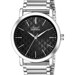 LOUIS DEVIN Men Brass Embellished Dial & Stainless Steel Bracelet Style Straps Analogue Watch-49