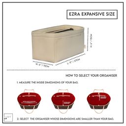 TIDYUP Beige Set of 1 Reusable Handbag Insert Organizer image 3