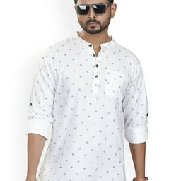 Authentics Men Ethnic Motifs Striped Thread Work Anarkali Kurta-picture-40